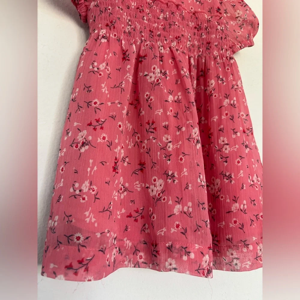 BABY GAP FLORAL PINK GIRLS DRESS SZ 6-12 MONTH
